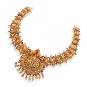 Antique Lakshmi Necklace – Traditional South Indian Bridal Jewellery