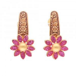 Pink Enamel Teardrop Pendant – Elegant Minimal Fashion Jewelry