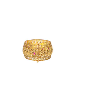 Antique Ruby Bangles – Traditional South Indian Bridal Jewellery (Pair)