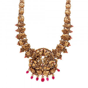 Antique Lakshmi Necklace – Traditional South Indian Bridal Jewellery