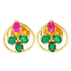 Sapphire &amp; CZ Halo Ring – Modern Silver-Tone Adjustable Statement Ring